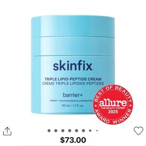 NWOT Skinfix Triple Lipid-Peptide Cream Barrier Moisturizer + Ceramides 50mL
